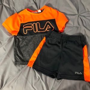 Boys Fila shirt and short set